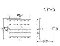 MEDIDAS CABEZAL DUCHA A TECHO VOLA